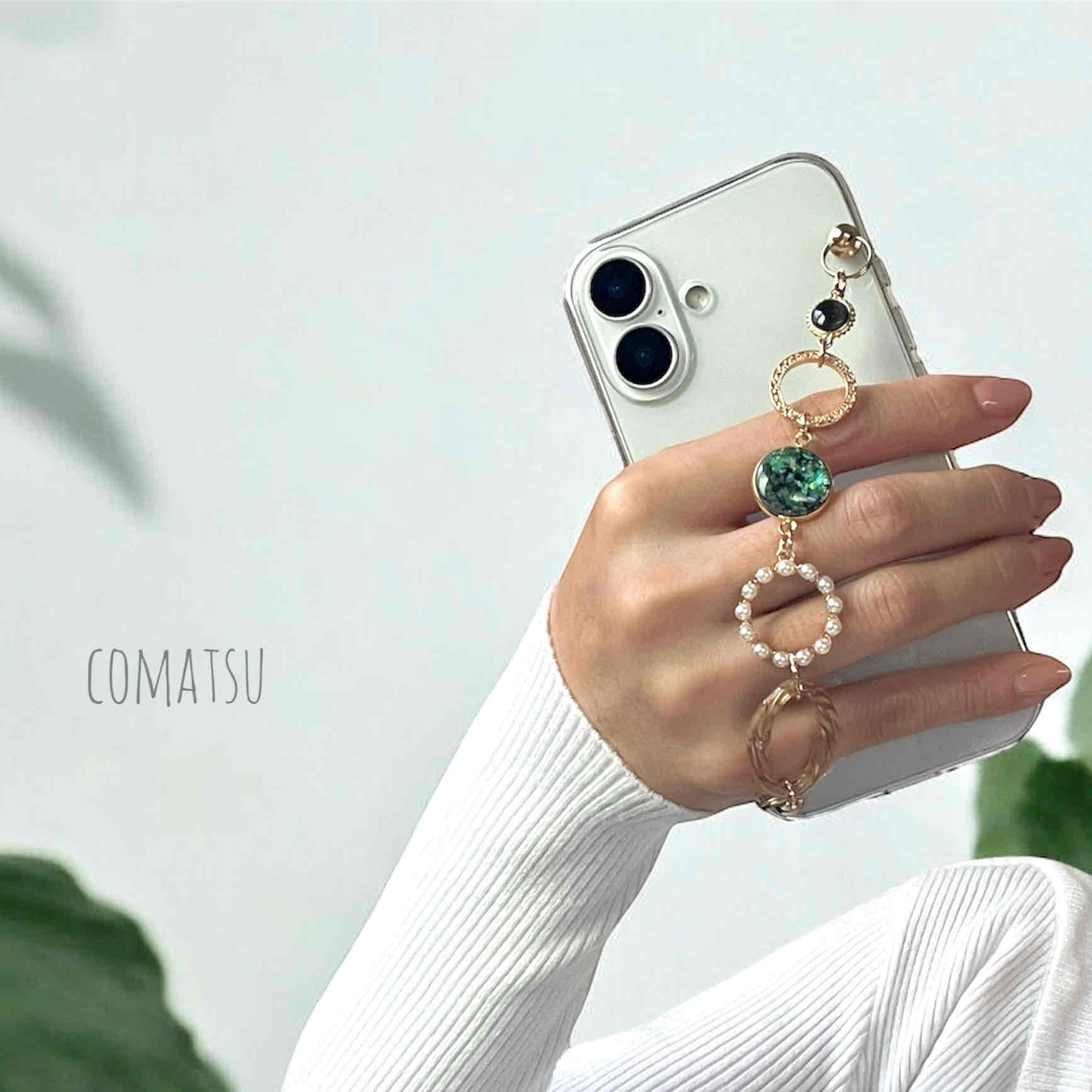 洗練ラグジュアリー ハンドホルダー付きスマホケース 落下防止ベルトストラップ付きスマホカバー | 5枚目